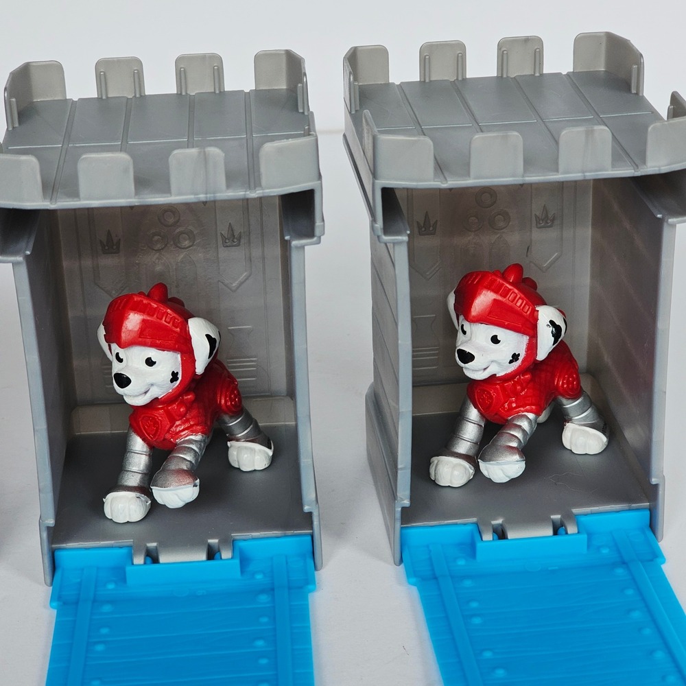 Modern Paw Patrol Marshall Rescue Knights Figures with Castle Towers Lot 4 Toy - Picture 3 of 3